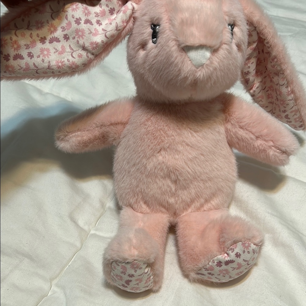 Floral Pink Plush Bunny
